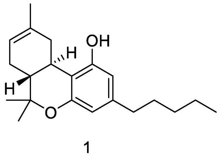 Δ8-THC chemical structure.