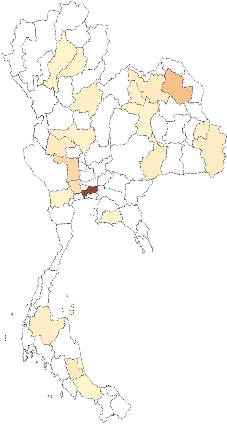 Representing hospitals spanning provinces across 13 regions in Thailand.