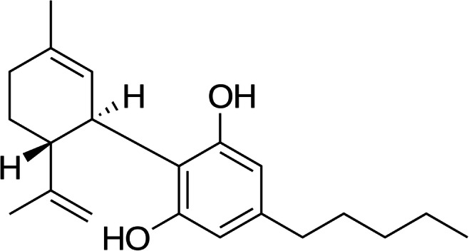 Chemical structure of CBD