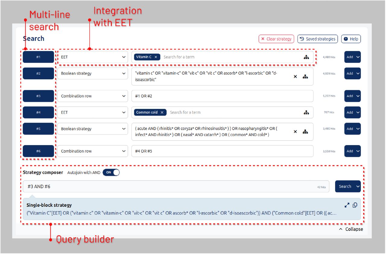 ED-Trials advanced search interface