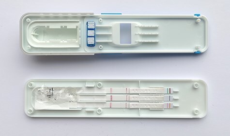 A used DrugWipe device.