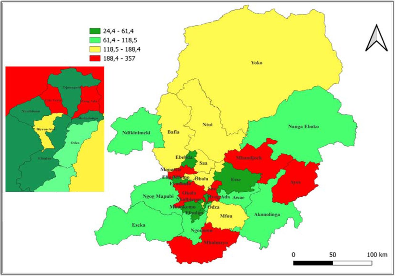 Mapping of in-hospital maternal mortality in the Health Districts of the Centre Region from 2018 to 2022