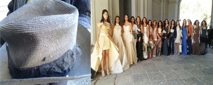 The past and future of hemp in the high fashion sector. On the left, a 1930s borsalino style hemp hat and on the right, the collection of the Maria Corrado Foundation of Marcianise (CE) with hemp garments made in the 1950s by the seamstresses of the hemp center in the Agro-Aversano. The students, in clothes made of hemp, were from the "G. B. Novelli" Institute of Marcianise. The fashion show was presented as part of the event "The return of hemp in Campania Felix" which was held on October 8, 2017 at the Real Sito in Carditello (CE)