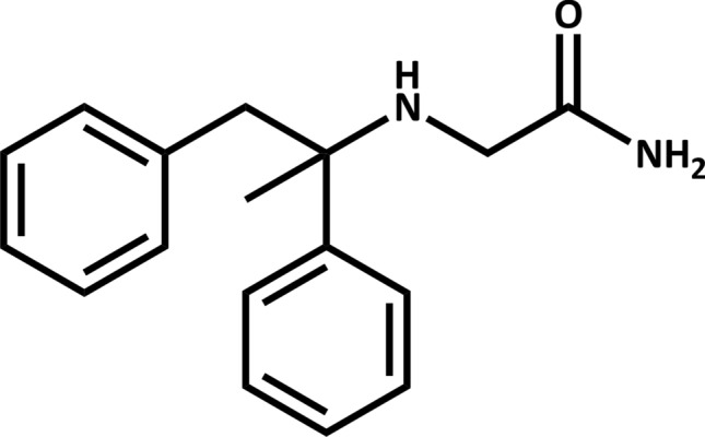 Chemical structure of remacemide