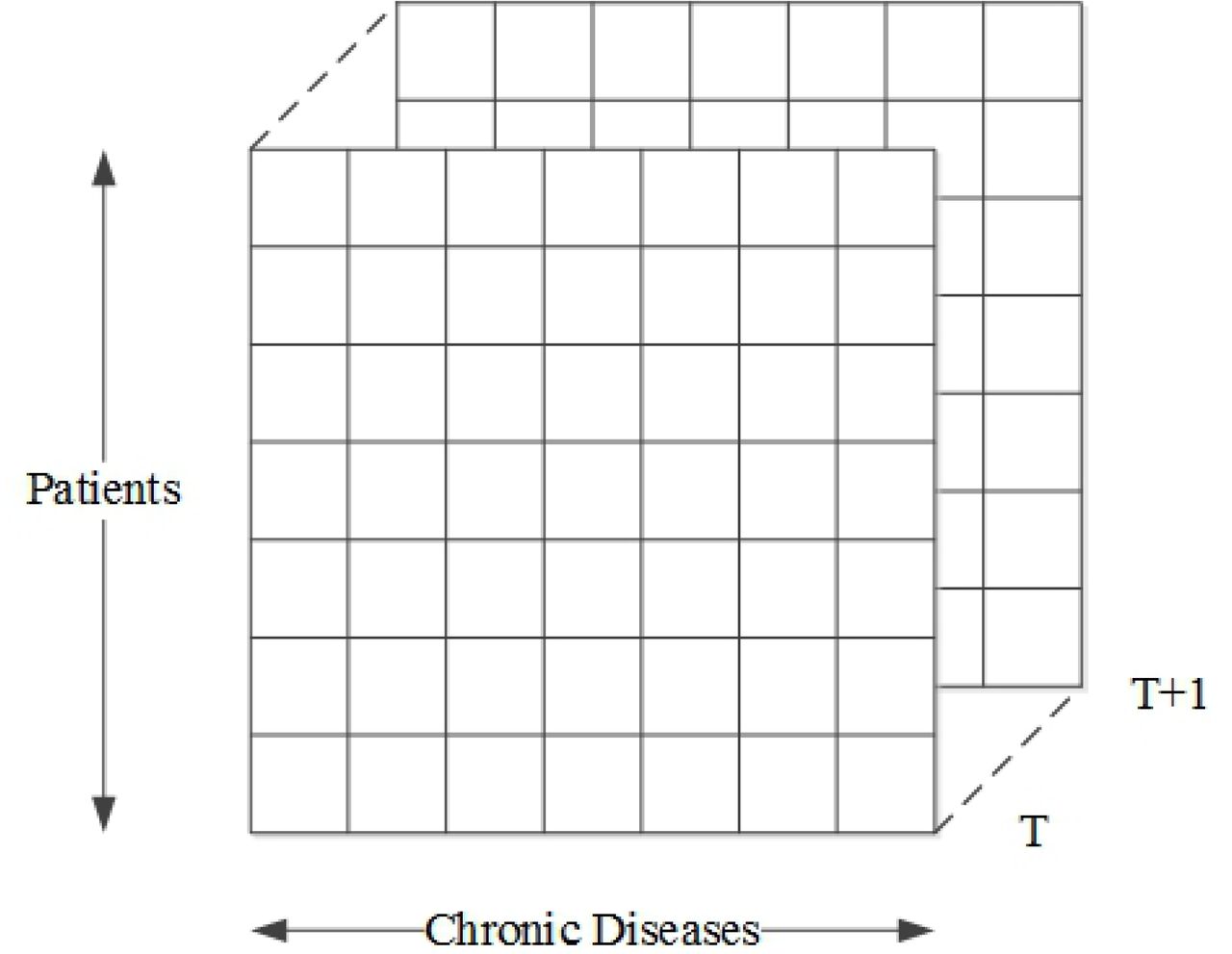 Illustration of tensor representation of the ternary interrelations of patients, diseases and sequence.