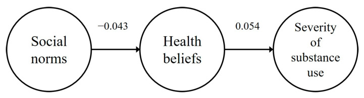 Path of the research model (people who use cannabis and narcotics).