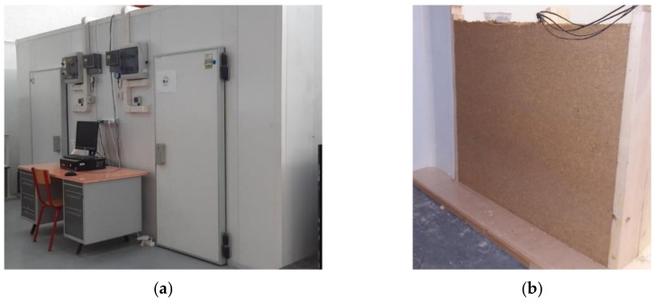 Experimental device (a), WFH wall (b).