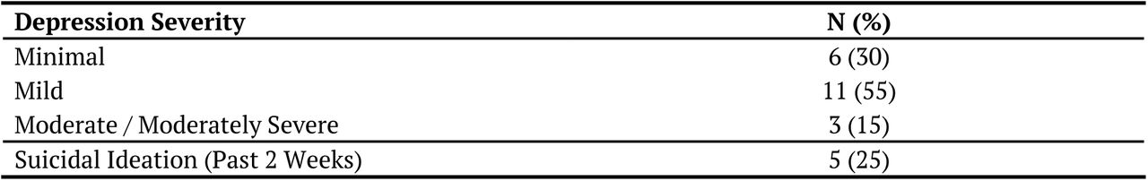 Depression severity (PHQ-9)
