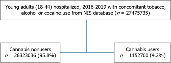 Flowchart showing the inclusion data for the analysis.