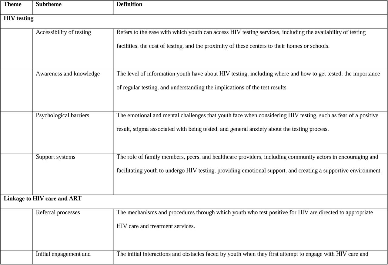 Themes identified through focus group discussions with participants.