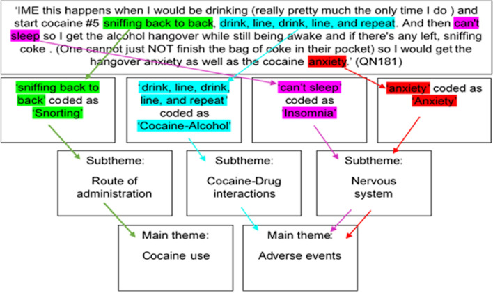 Coding procedure for quotations obtained from online discussion forums