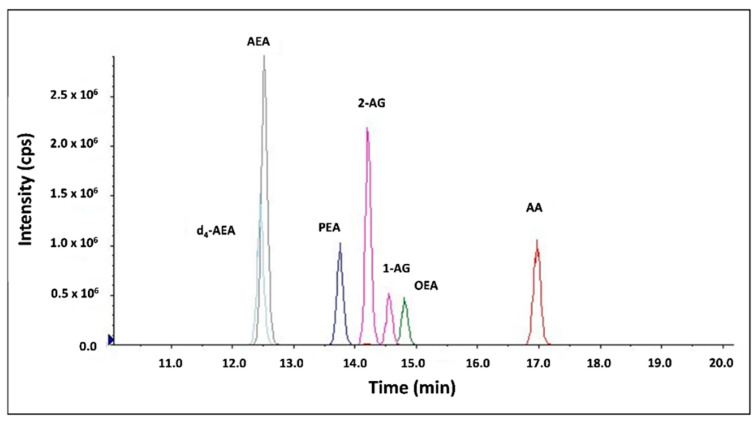 LC-MS/MS chromatogram.