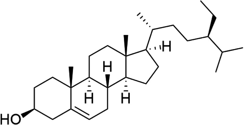 The chemical structure of β-sitosterol (C29H50O).