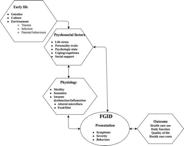 Pathogenesis of functional GI disorders.