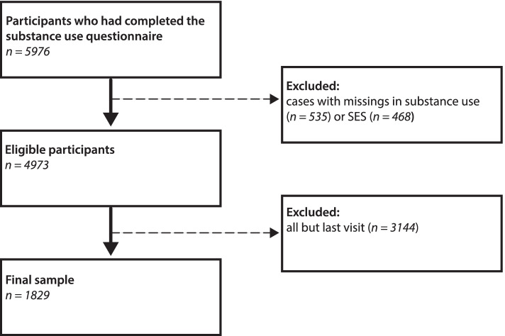 Description of exclusion criteria and the final sample