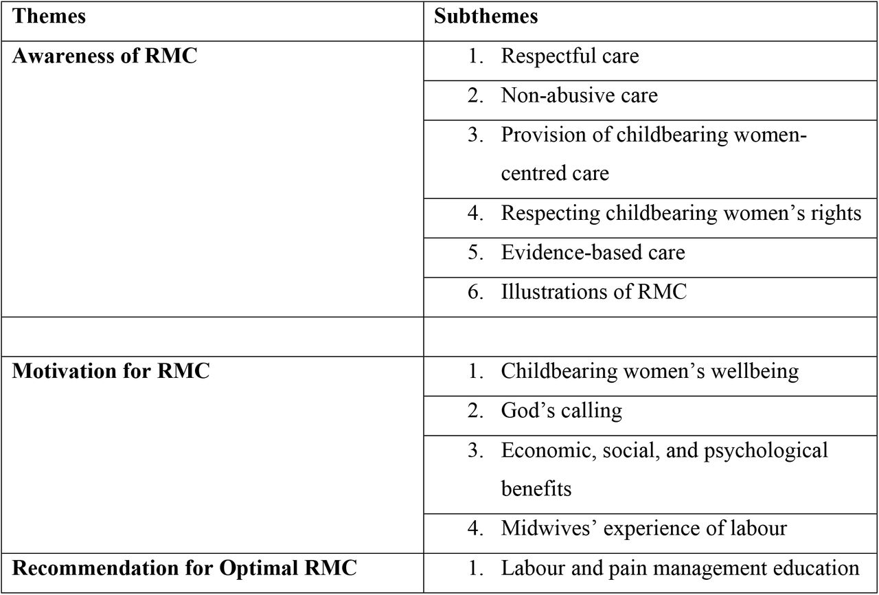 Themes and Subthemes