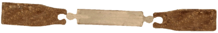 Anti-action of the tensile test specimen.