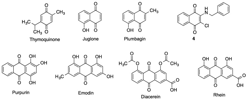 Miscellaneous neuroprotective benzoquinones, naphthoquinones and anthraquinones.