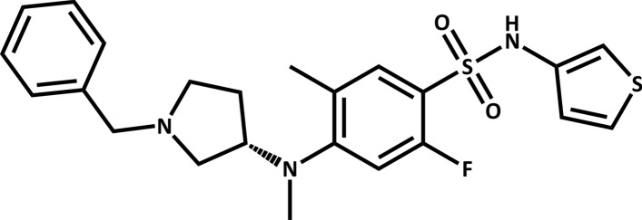 Chemical structure of zandatrigine