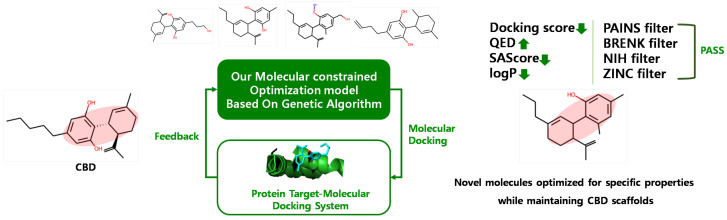 Workflow for generating CBD analogs for each target.