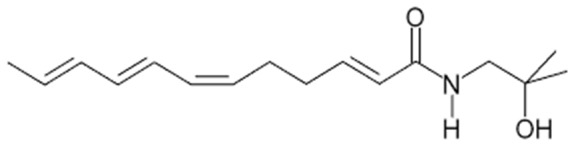 Chemical structure of hydroxy α-sanshool.