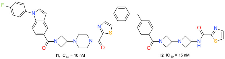 Reversible MAGL inhibitors—azetidinyl amide derivatives.
