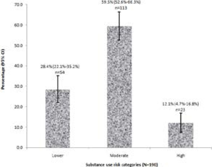 Substance use risk levels