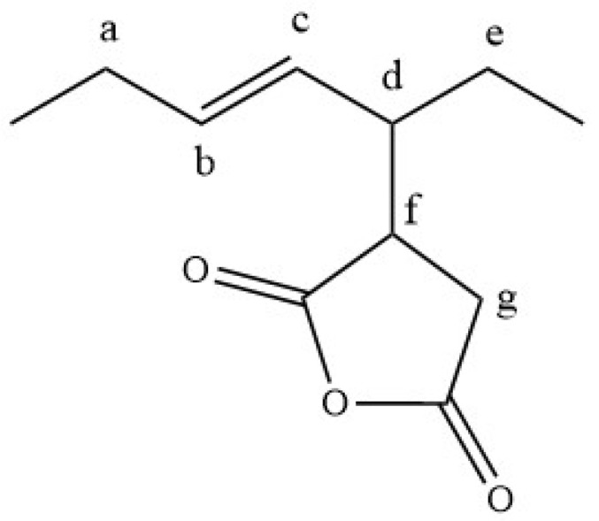 Base structure of the ASA moiety of the oleate’s main product.