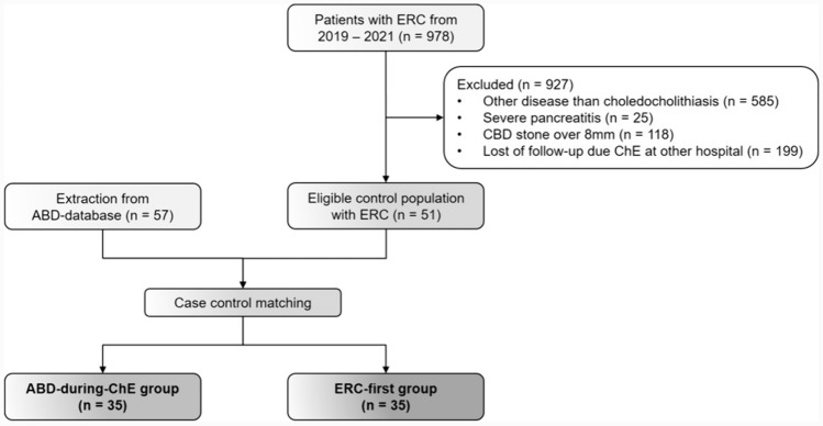Study outline of the two study groups